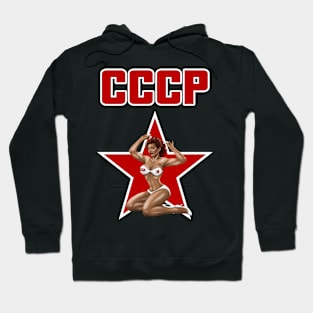 Soviet Girl Pin Up Hoodie